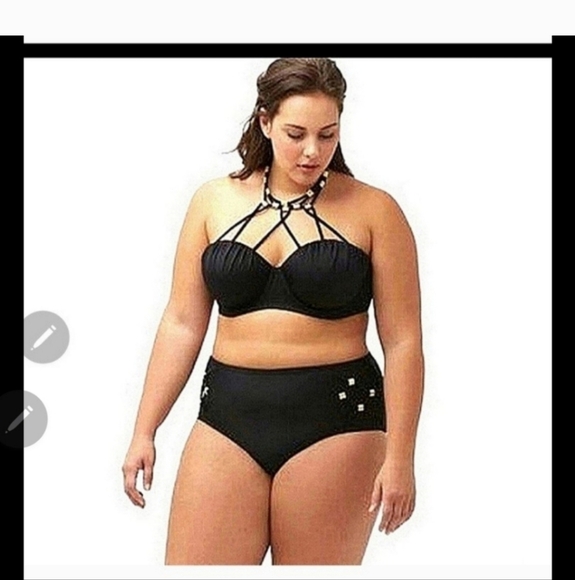 Cacique beaded bikini top ONLY 44D - Picture 1 of 4